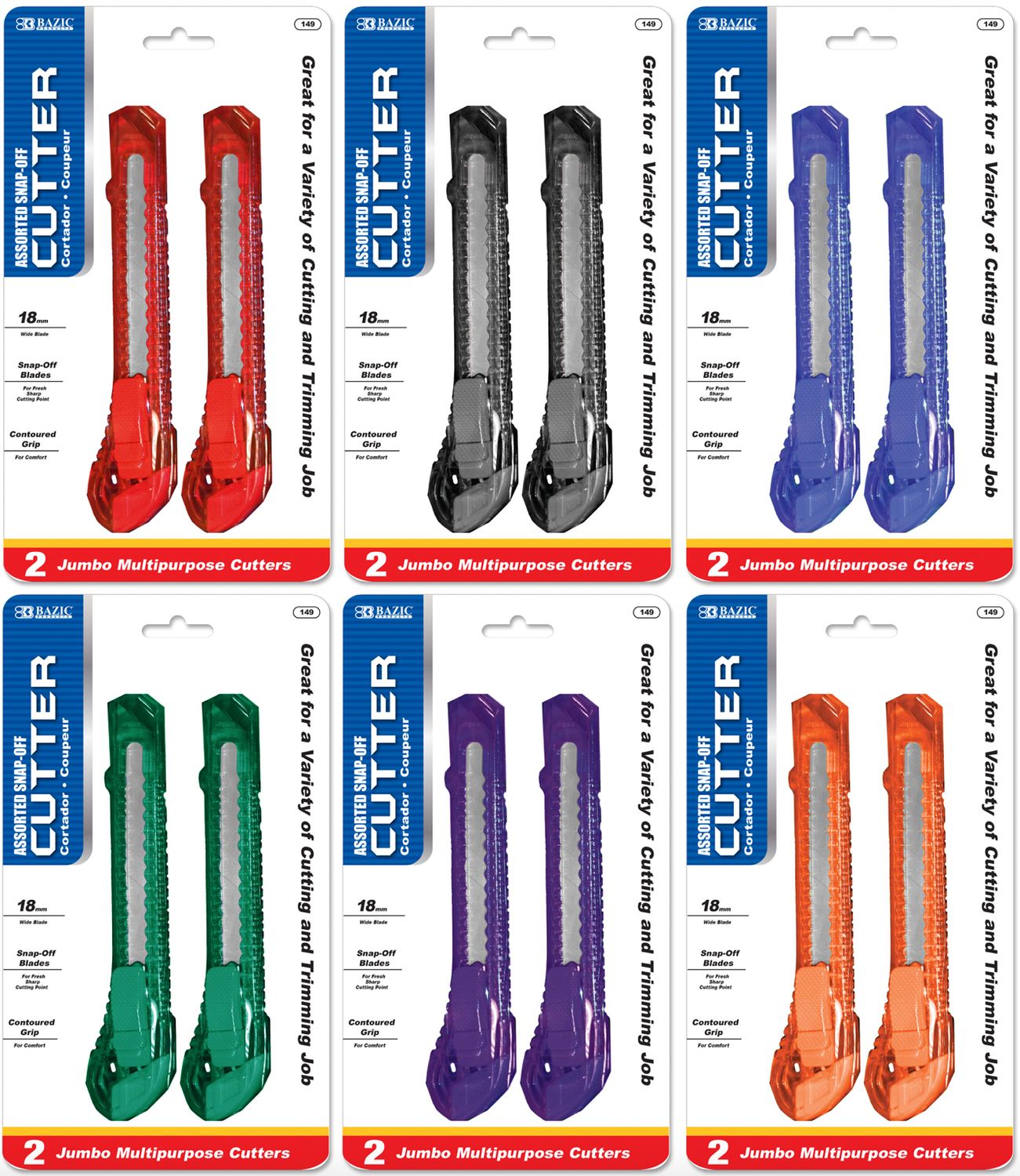 Jumbo Multipurpose Cutter 2/Pack (24/cs)