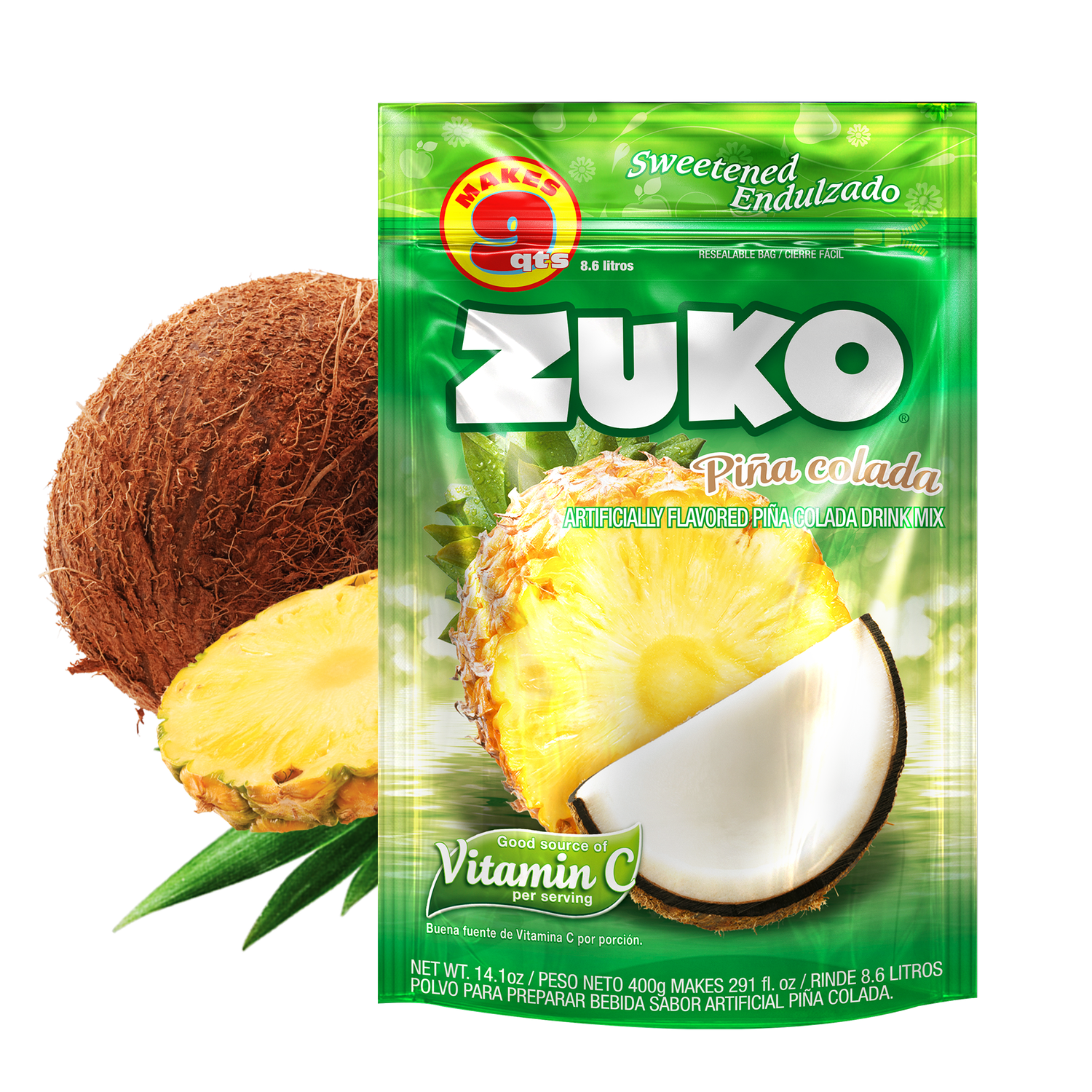 Zuko Pineapple Coco Family Pack 14.1oz (12/cs)
