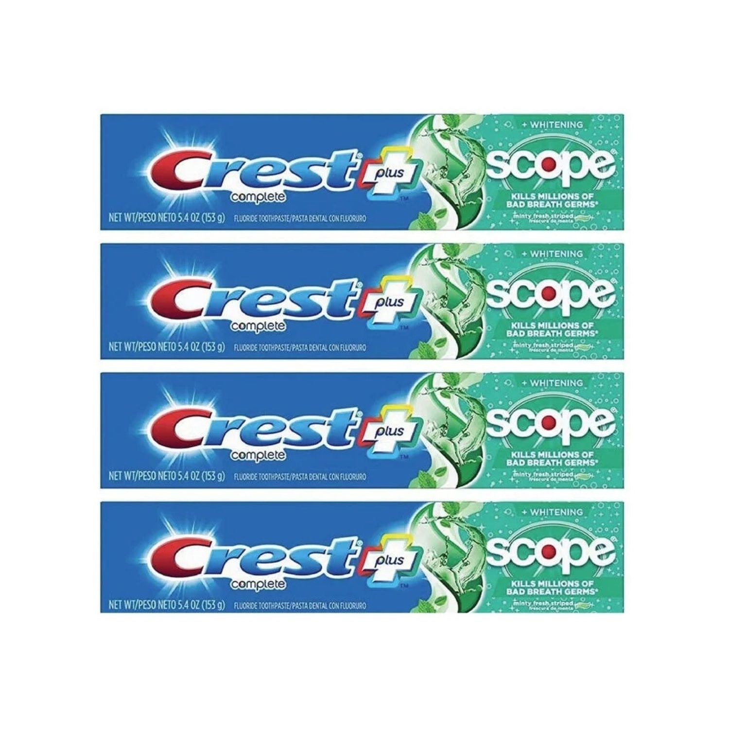 5.4oz Crest Toothpaste W/Scoope 4pk (6/cs)