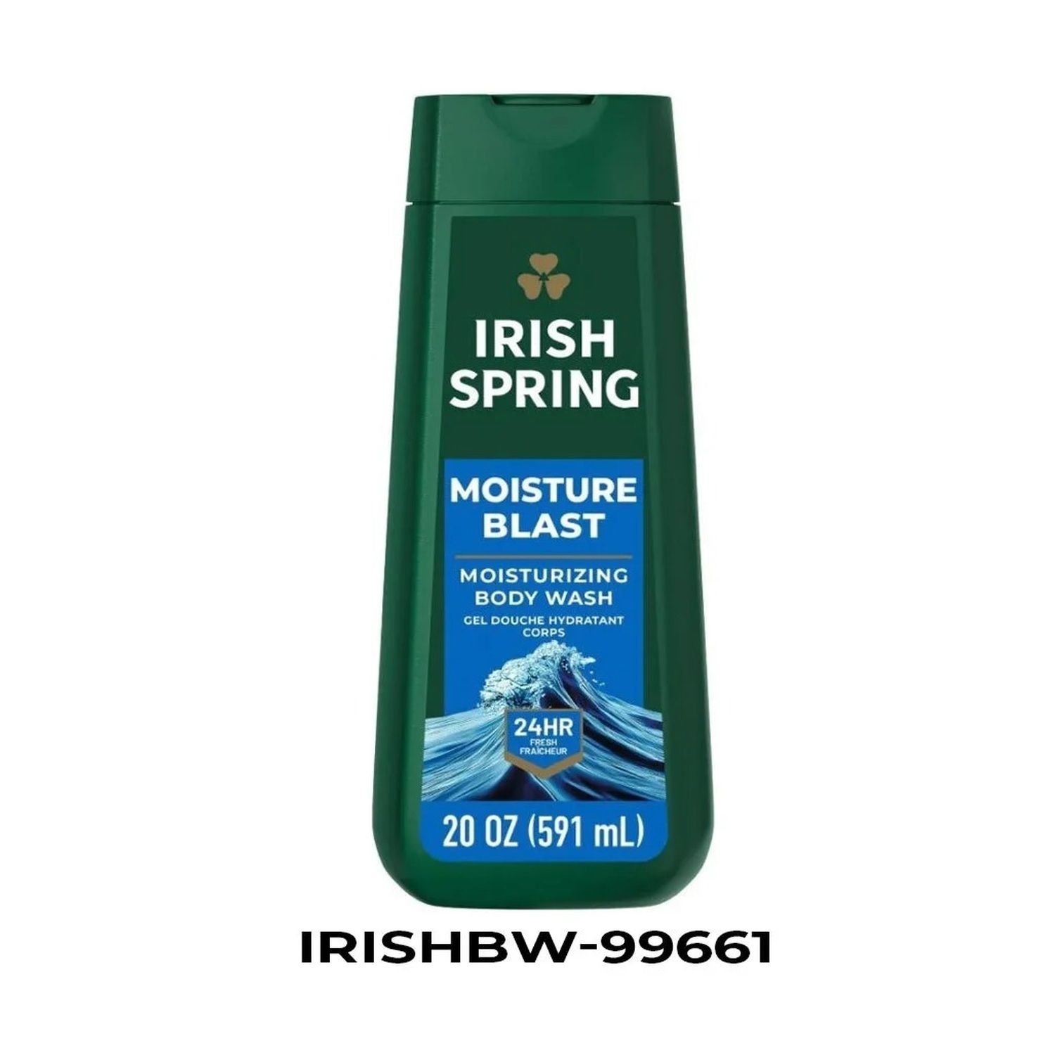 20 oz. Irish Spring, Body Wash - Moisture Blast (4/cs)