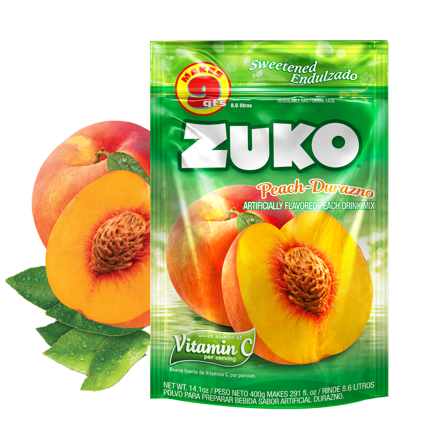 Zuko Peach Family Pack 14.1oz (12/cs)