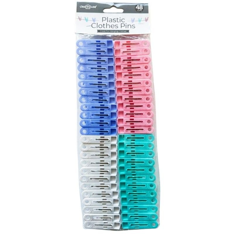 48 Pcs Plastic Clothes Pins