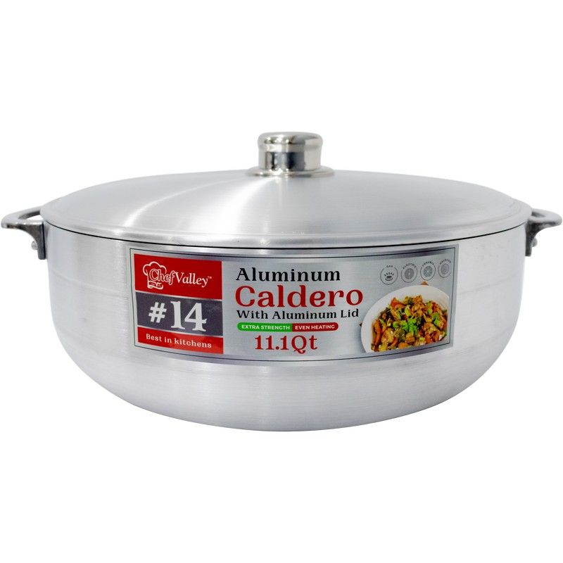 Aluminium Caldero £ 14 Wid Alu Lid
