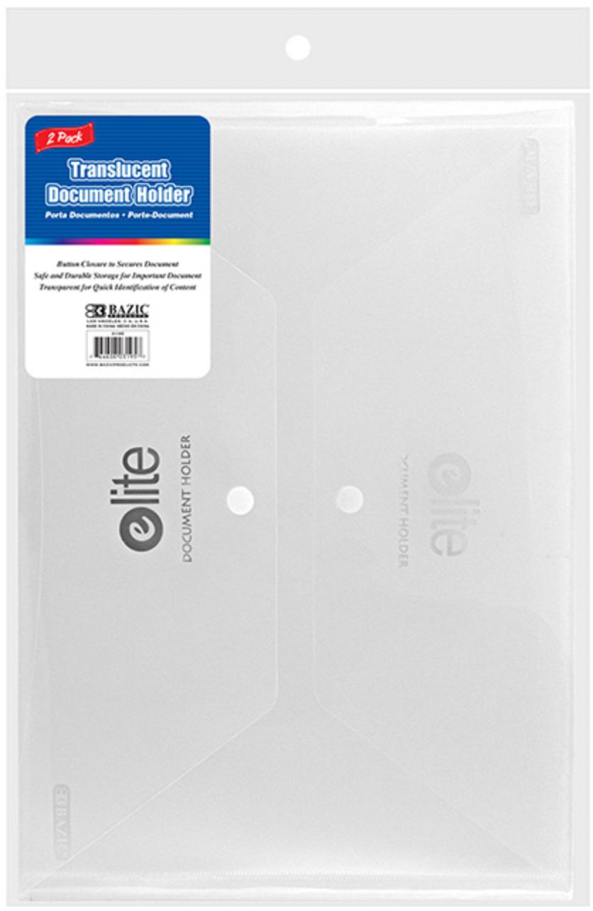 Elite Letter Size Clear Document Holders (2/Pack)