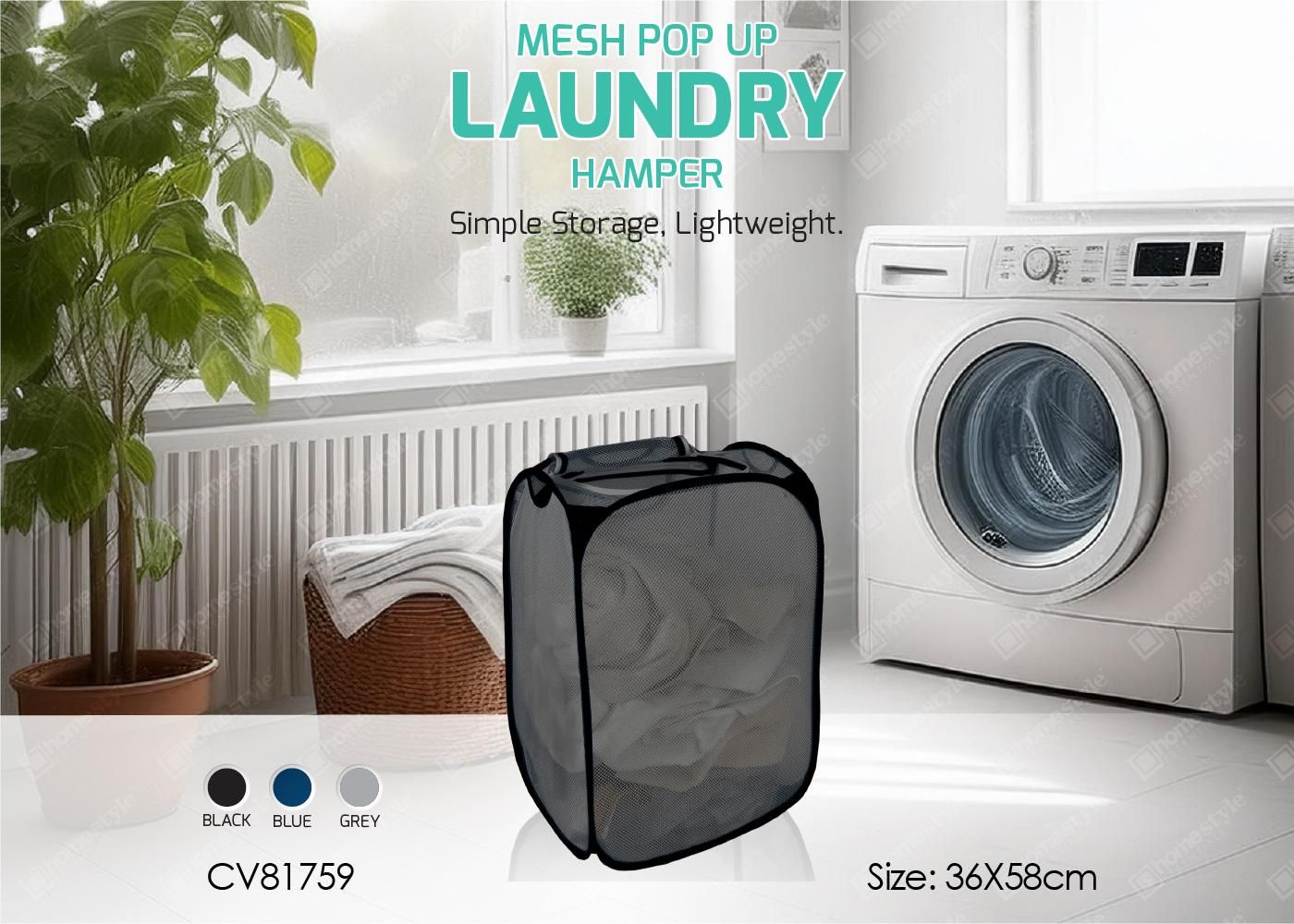 36 X 58 Mesh Popup Laundry Basket