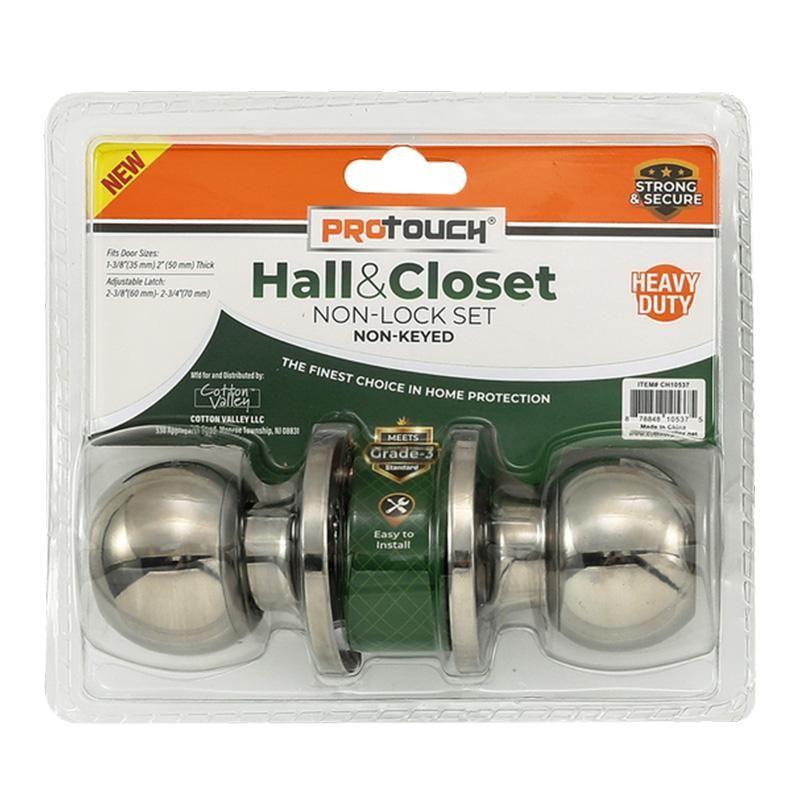 Hall &amp; Closet No Locking Door Lock Asst (Chrome)