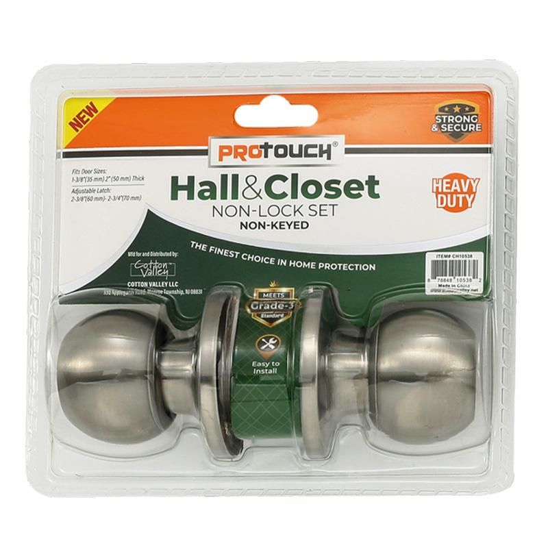 Hall &amp; Closet No Locking Door Lock Asst (Satin Nickel)