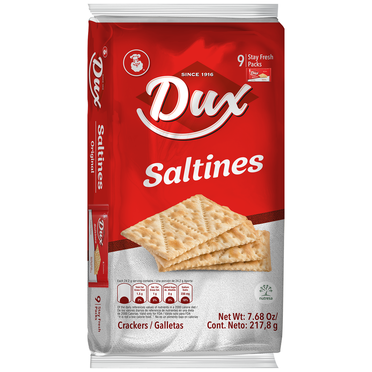 Dux Saltines Crackers Bag 7.62oz (18/cs)