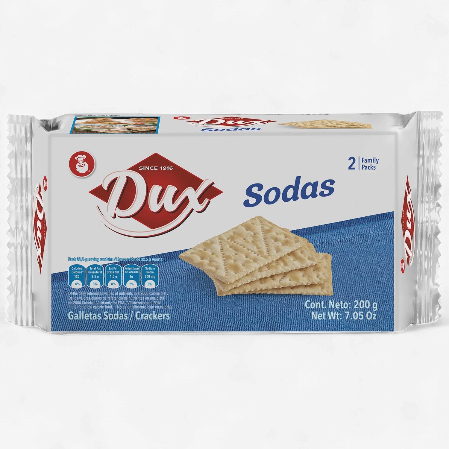 Dux Sodas Crackers Pack 7.05oz (12/cs)