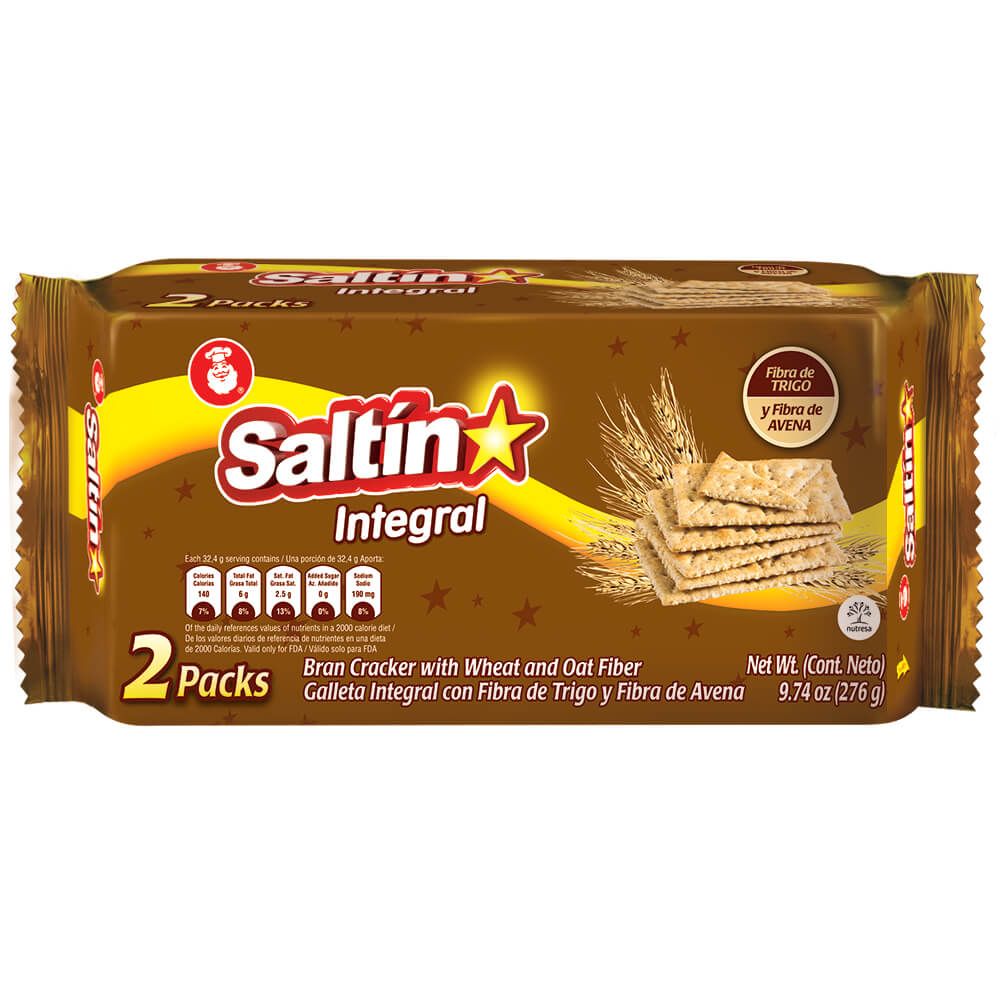 Saltin Wheat Crackers Pack 9.73oz (12/cs)