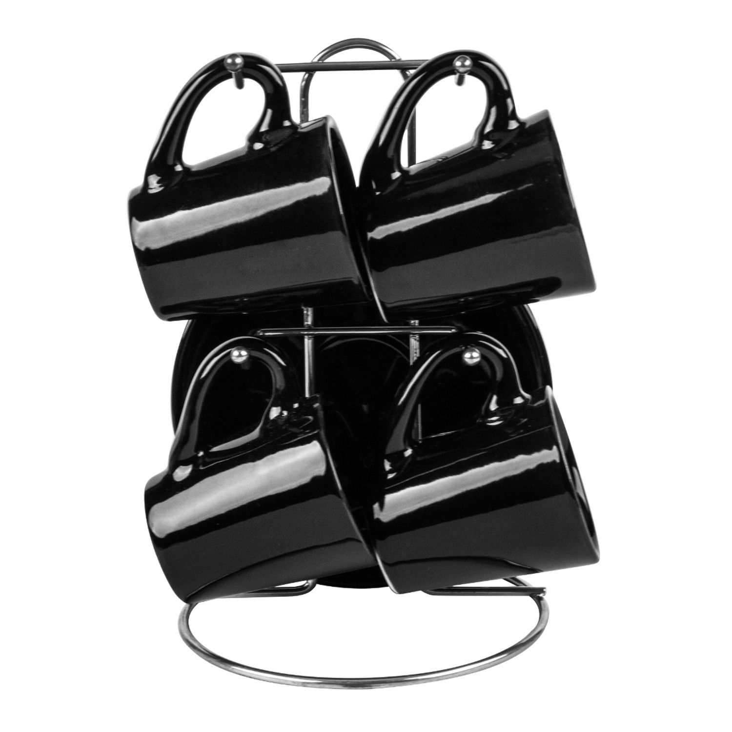 Black Espresso Set w/ Rack {BC-99435}