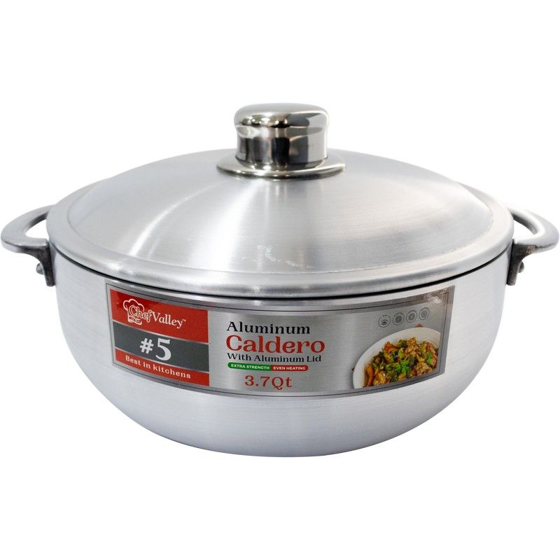 Aluminium Caldero £ 5 Wid Alu Lid