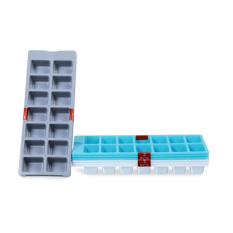 3Pc - 14-Mold Economical Ice Cube Set