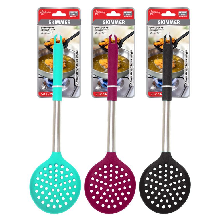 Kitchen Skimmer With Silicon Handle