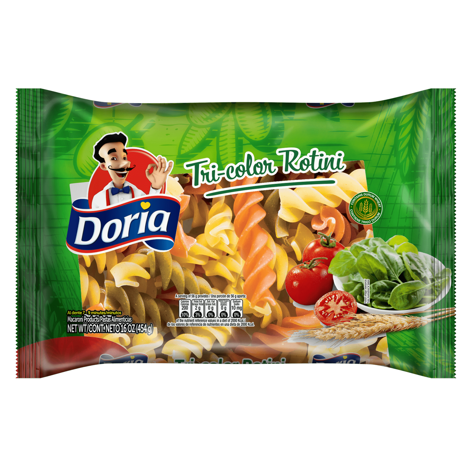 Doria Rotini Tricolor 16 oz (20/cs)