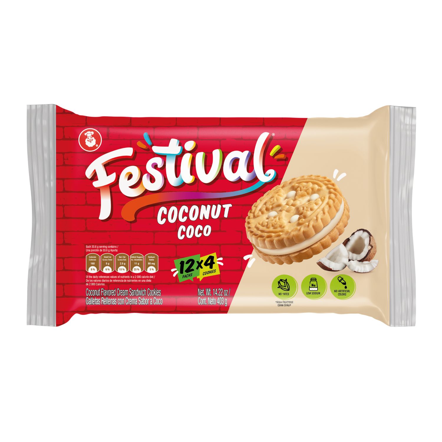 Festival Coco Cookie Bag 14.21oz (24/cs)