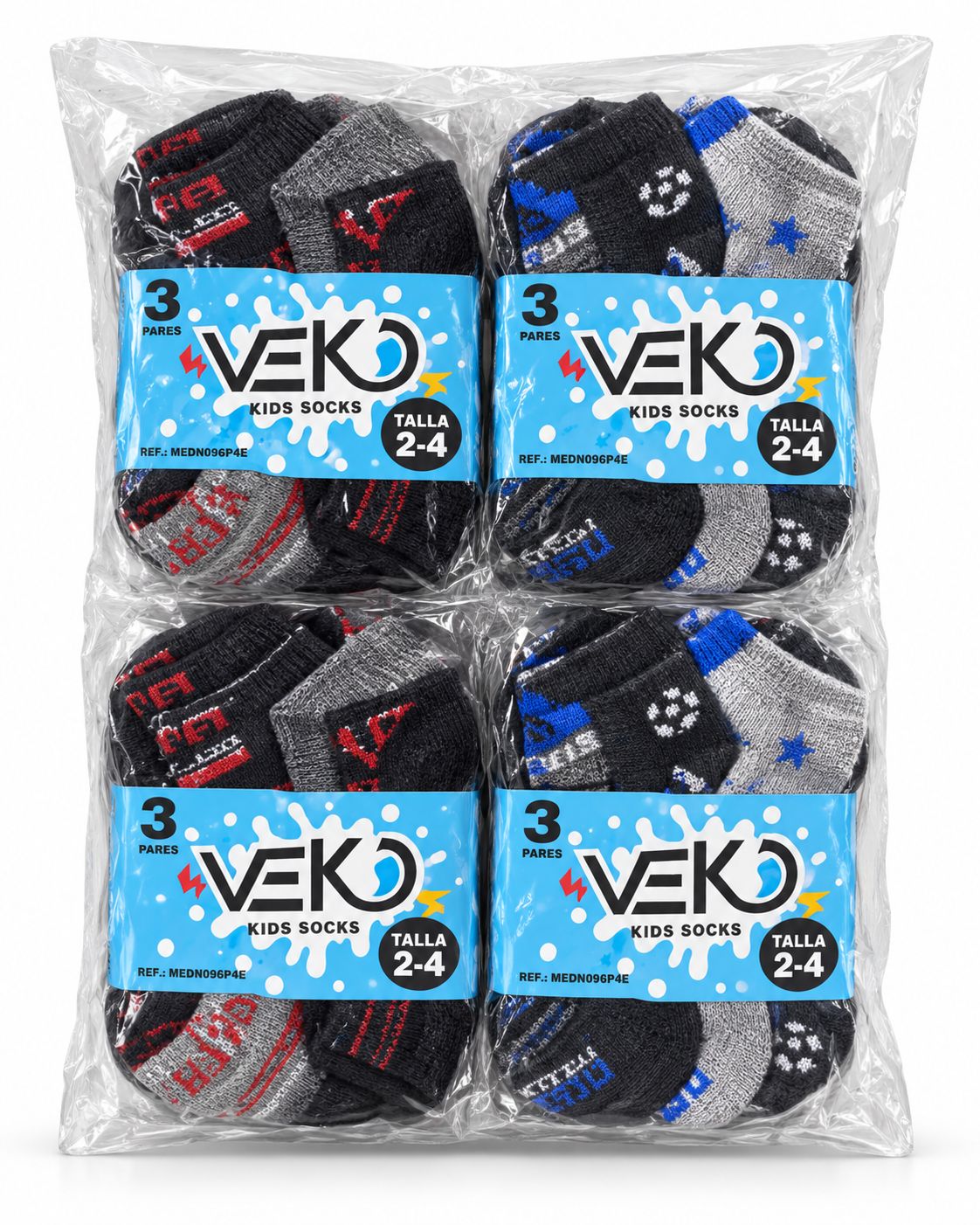 Dozen Kids Socks Size 2-4 {F2MEDSZ301B24}