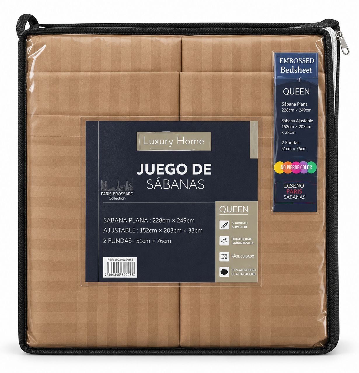 Brown Queen-Size Sheet Set – 4 Pieces {F9SABPAREM4QCAF}