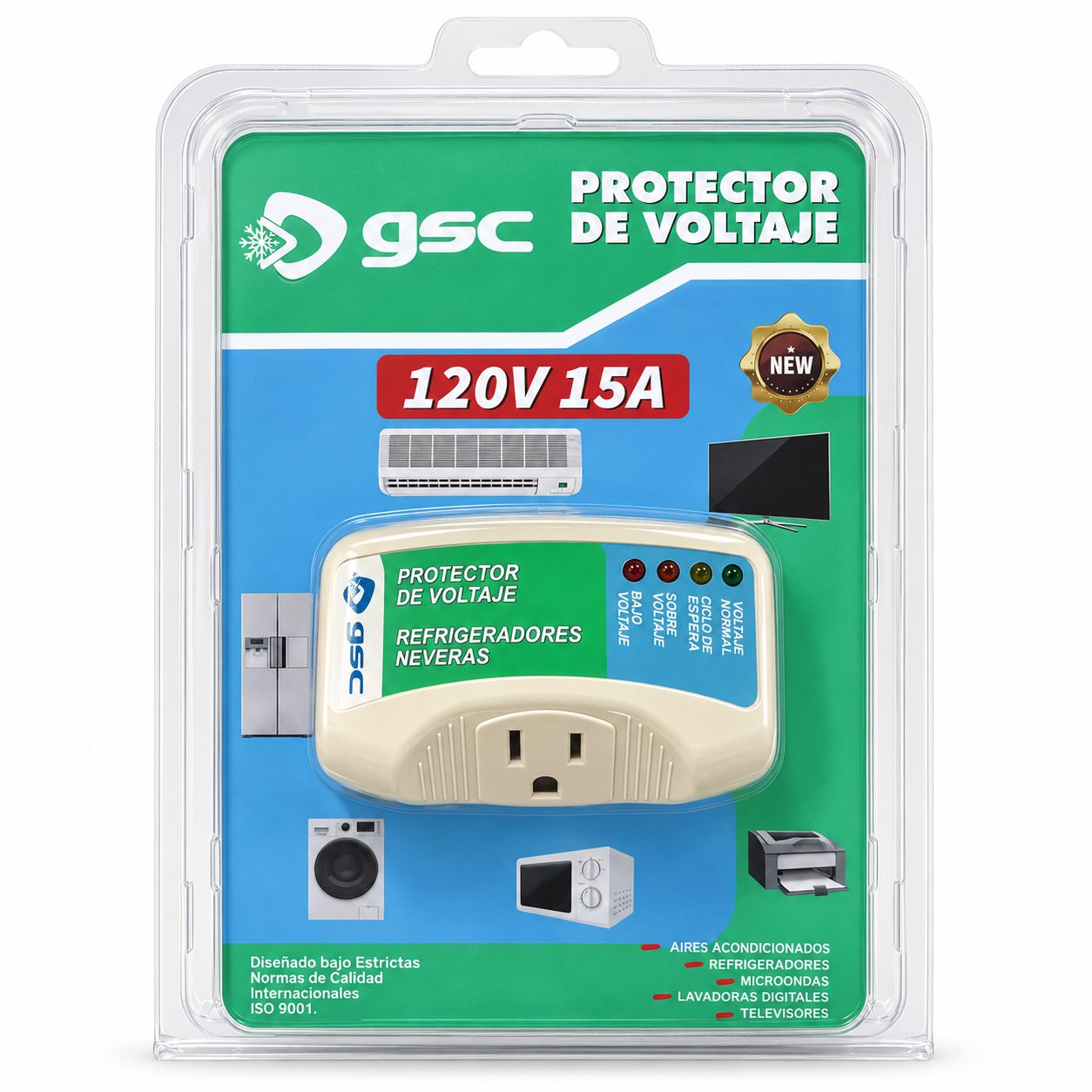 Voltage Protector / Protector de Voltaje 120V 15A (50/cs)
