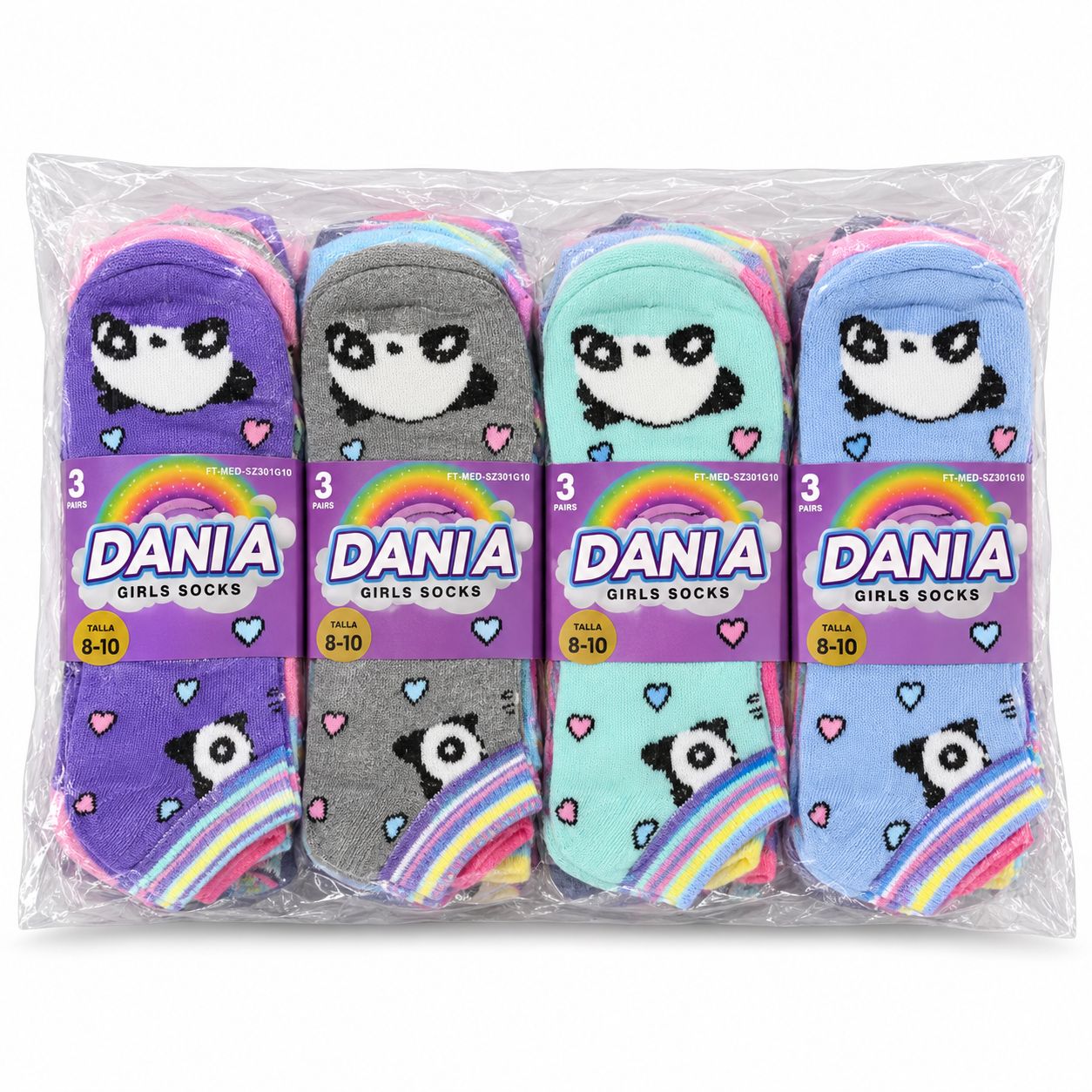 Dozen Girl Socks Size 8-10 {F7MEDSZ301G810}