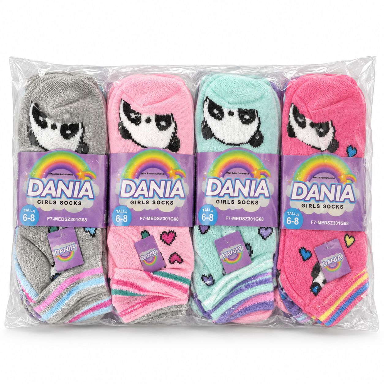 Dozen Girl Socks Size 6-8 {F7MEDSZ301G68}
