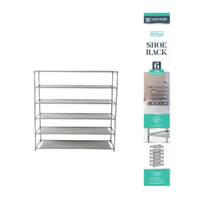 6 TIER NON WOVEN SHOE RACK - 6
