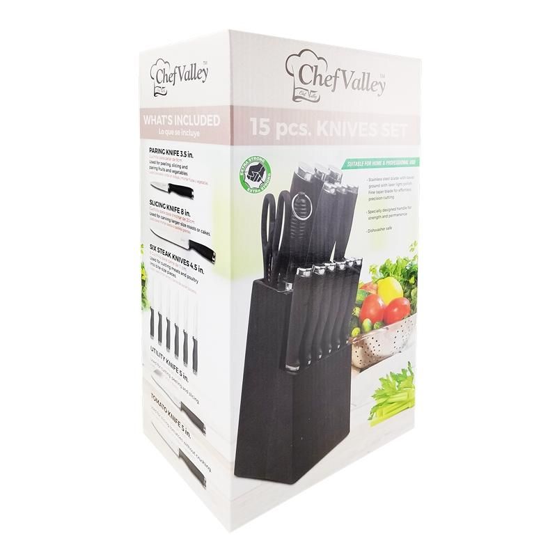 15 Pcs Knife Set With Block