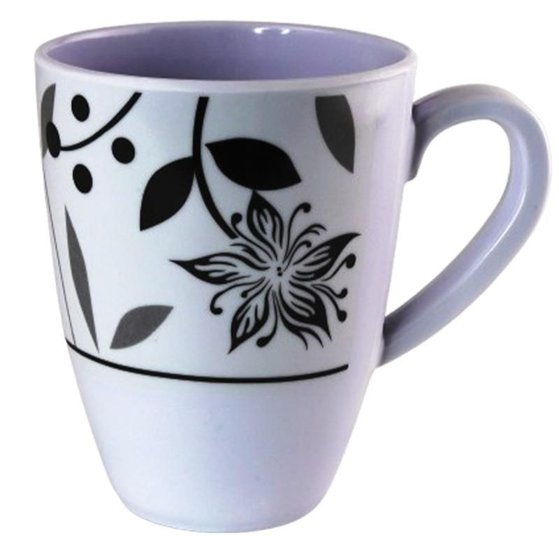 14Oz Grey Floral Melamine 450Ml) Mug