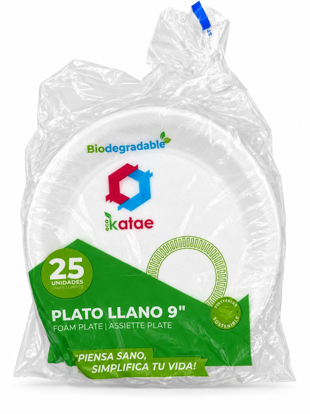 25Pack Foam Plate 9" /  Plato Llano (20/cs)