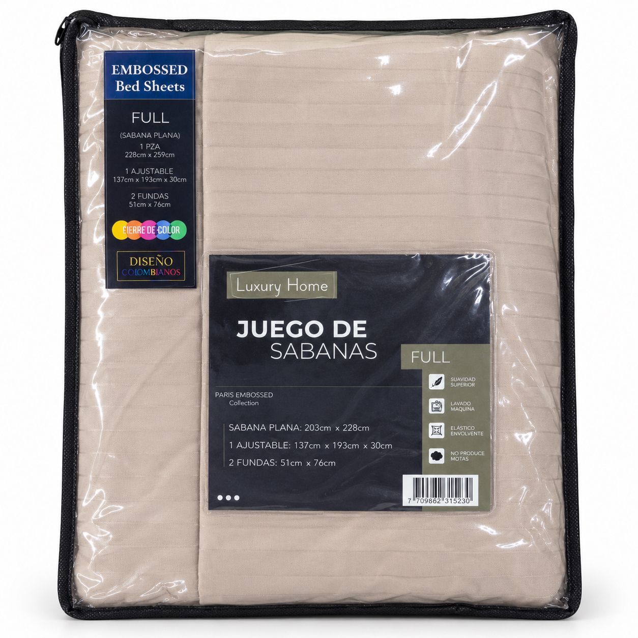 Khaki Full-Size Sheet Set – 4 Pieces {F9SABPAREM4F-KAK}