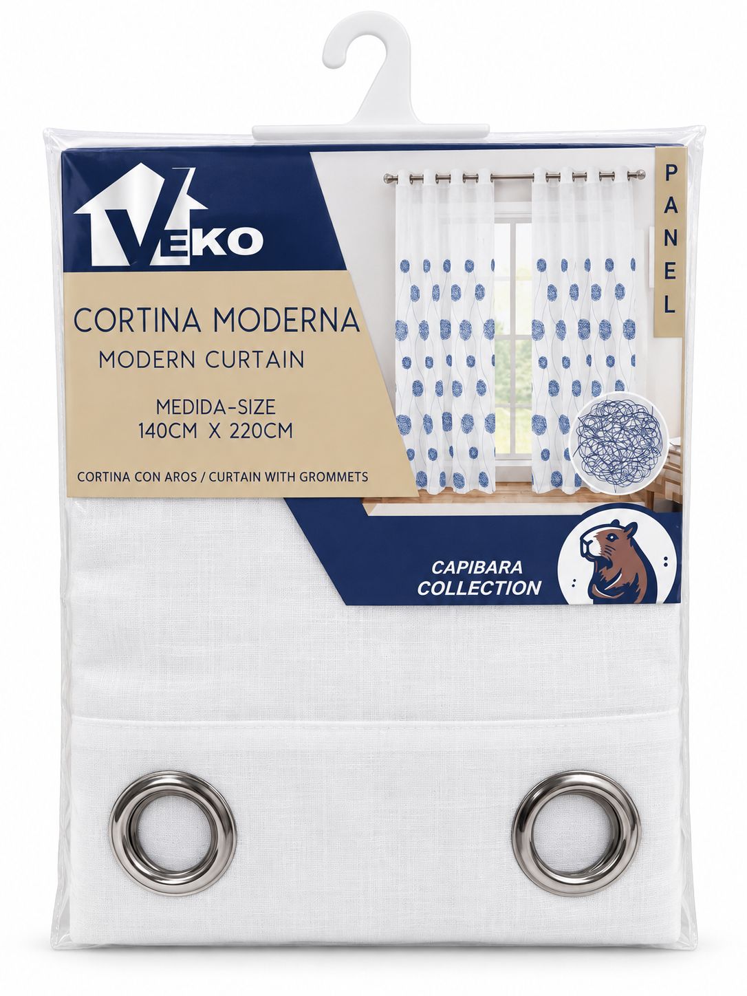 1-Piece Curtain with Rings {F2CURCAPIB408}
