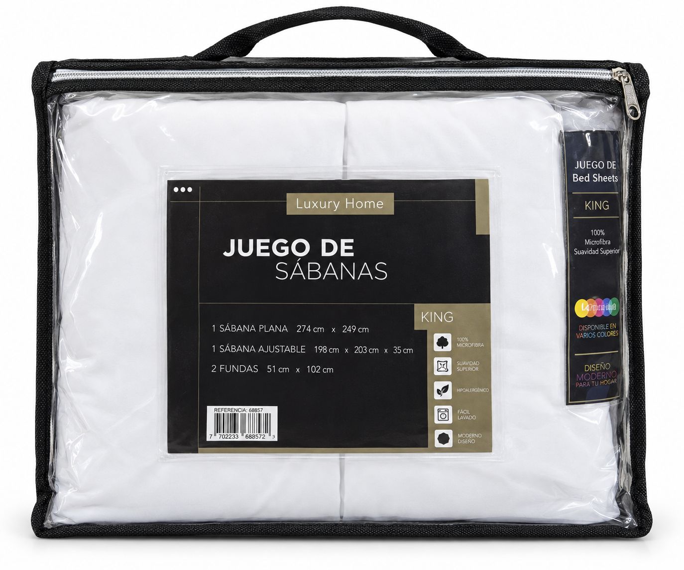 White King-Size Sheet Set – 4 Pieces {F9SABPAREM4KBLA}