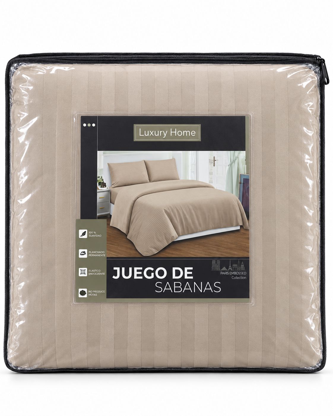 Light Brown King-Size Sheet Set – 4 Pieces {F9SABPAREM4KKAK}