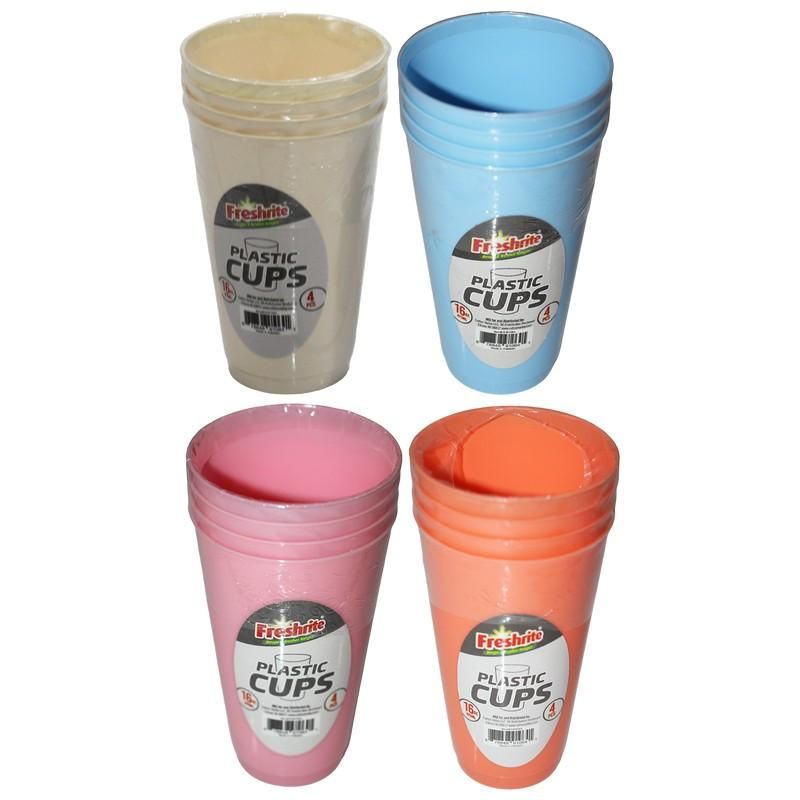 16Oz / 475Ml 4-Piece Vibrant Cup Set