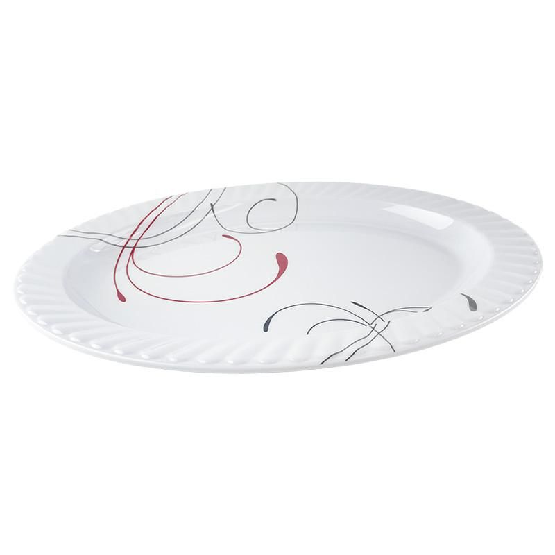 14" Wavey Melamine Oval Plate
