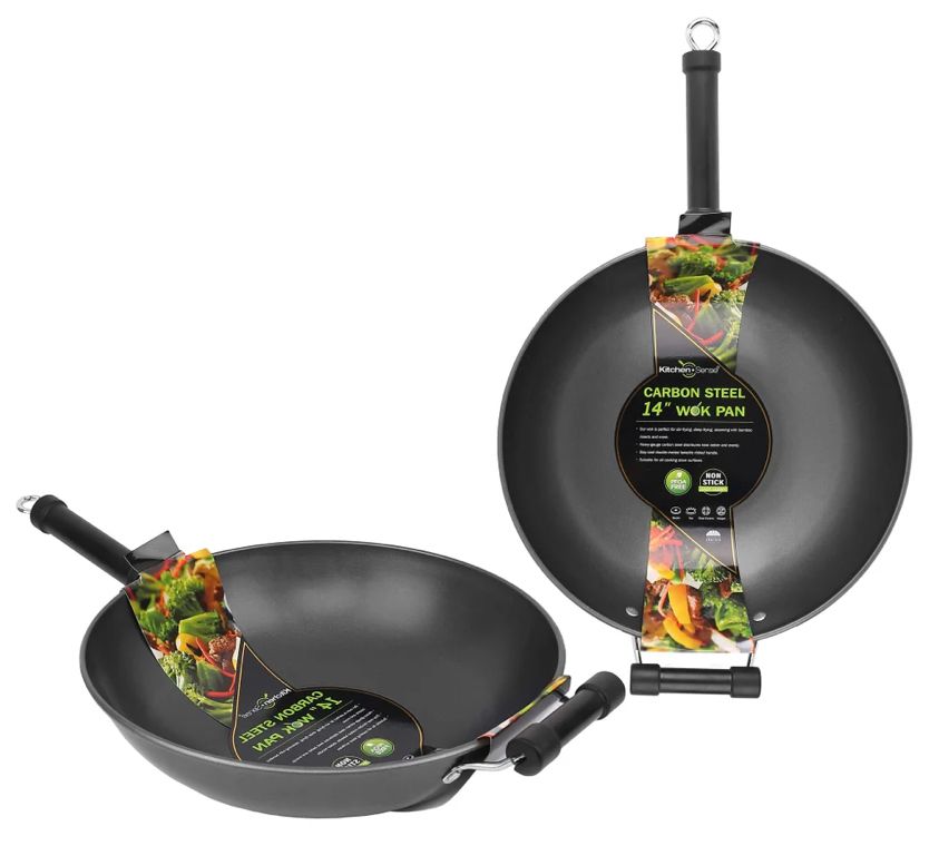 14 Pressed Carbon Steel Wok (8/cs)