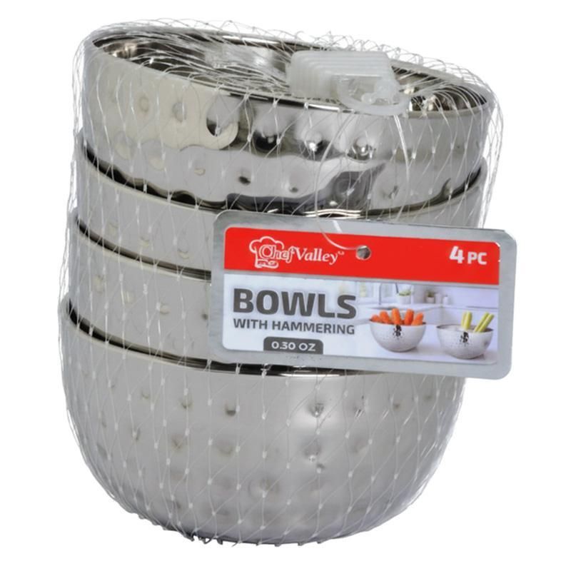 Set Of 4 Pcs Ss Snack Bowl {CH86970} (24/cs)