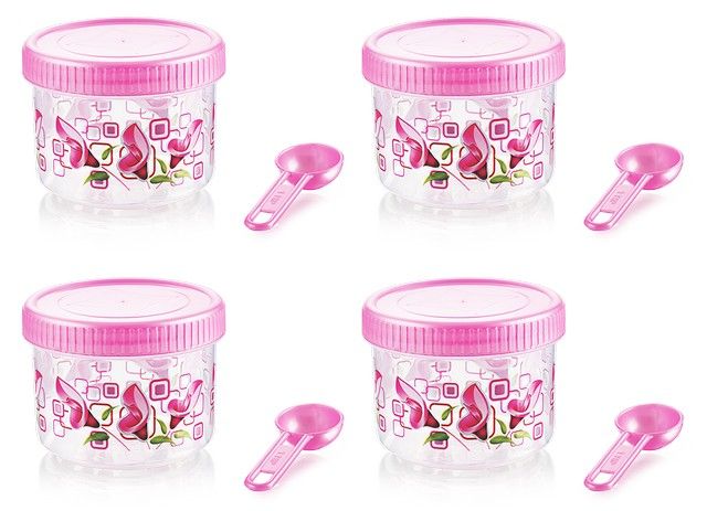 10Oz/300Ml 4Pc Prt Container W/Spoon {IN99471} (48/cs)