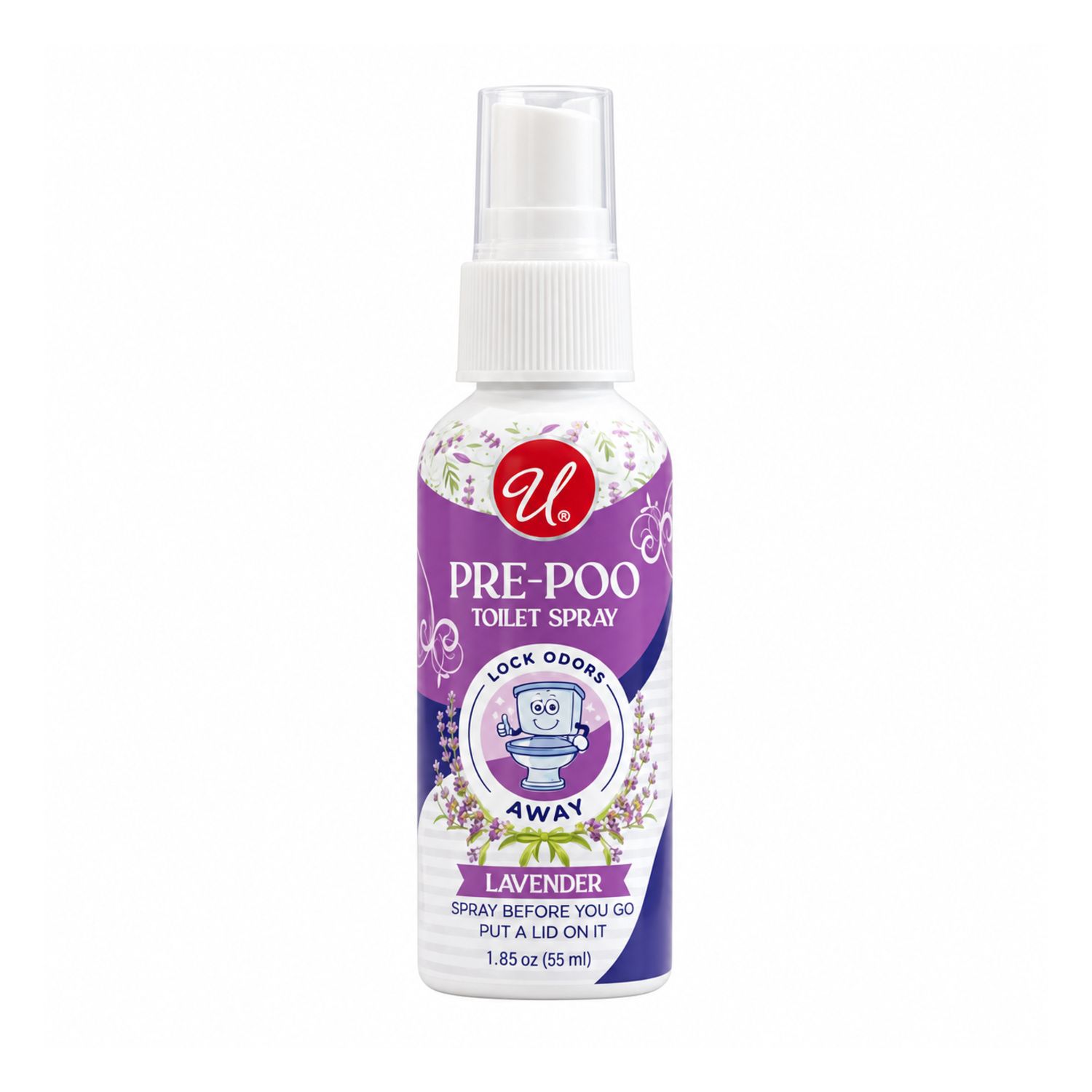 1.85Oz Pre-Poo Toilet Spray Lavender {56012} (24/cs)