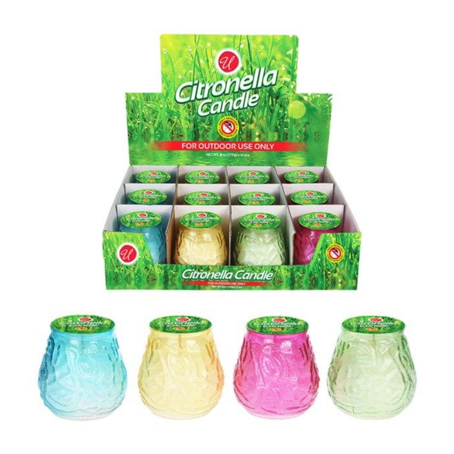 6Oz Garden Glass Candle In Pdq {82078} (24/cs)