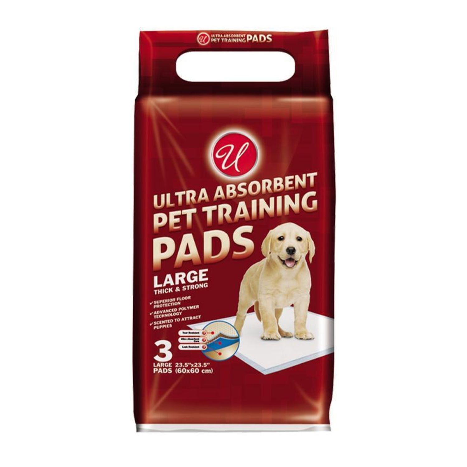 3Ct Puppy Pads 23.5" X 23.5" {80089} (24/cs)