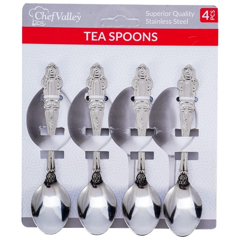 4 Pck Tea Spoons {PK80029} (72/cs)
