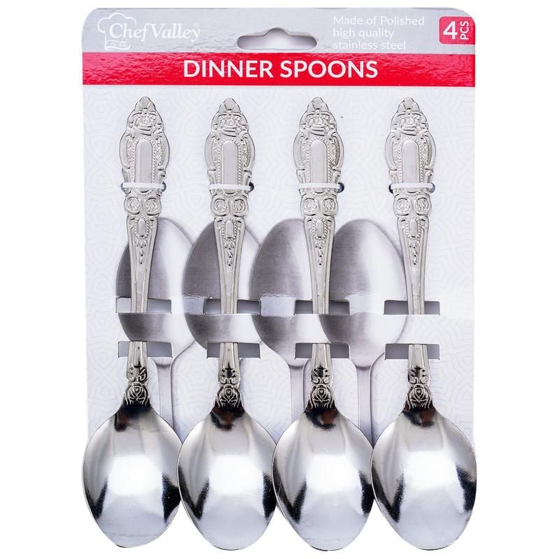 4 Pcs Dinner Spoon Set {PK80026N} (72/cs)