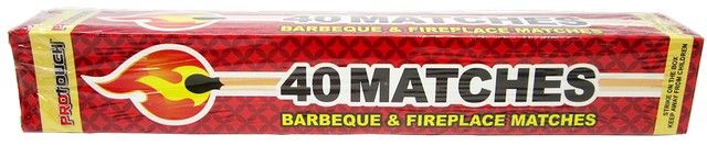 8" 40Ct 1Pk Bbq/Fire Place Matches {IN81750} (48/cs)