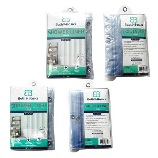 Pvc Shower Liner Clear &amp; Frosted 4G {CV87759} (36/cs)