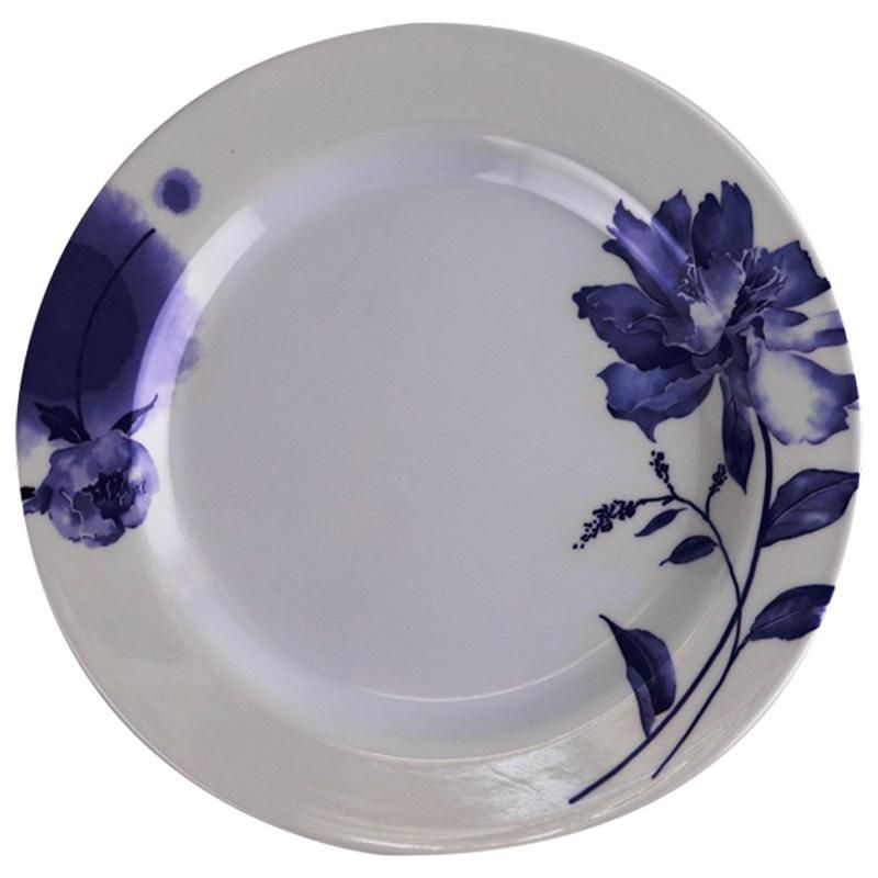 8" Blue Floral Melamine Salad Plate {CH99050} (24/cs)