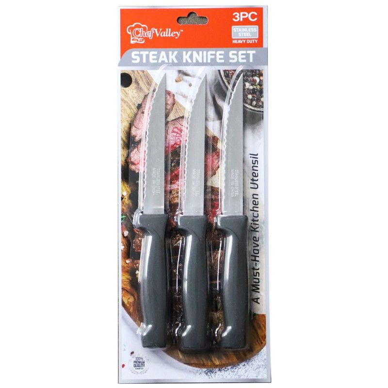 3Pcs Steak Knife {CH81966} (48/cs)