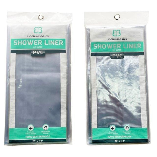 Pvc Shower Liner Clear &amp; Frosted 2.4G {CV76787} (48/cs)
