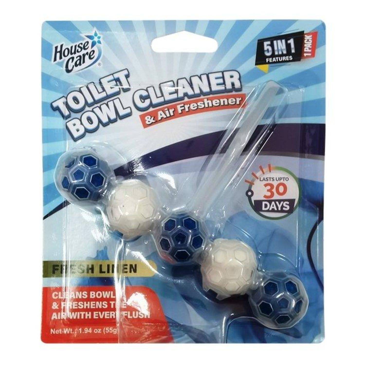 5-In-1 Rim Hanger Toilet Bowl Cleaner Fresh Linen {55917} (24/cs)