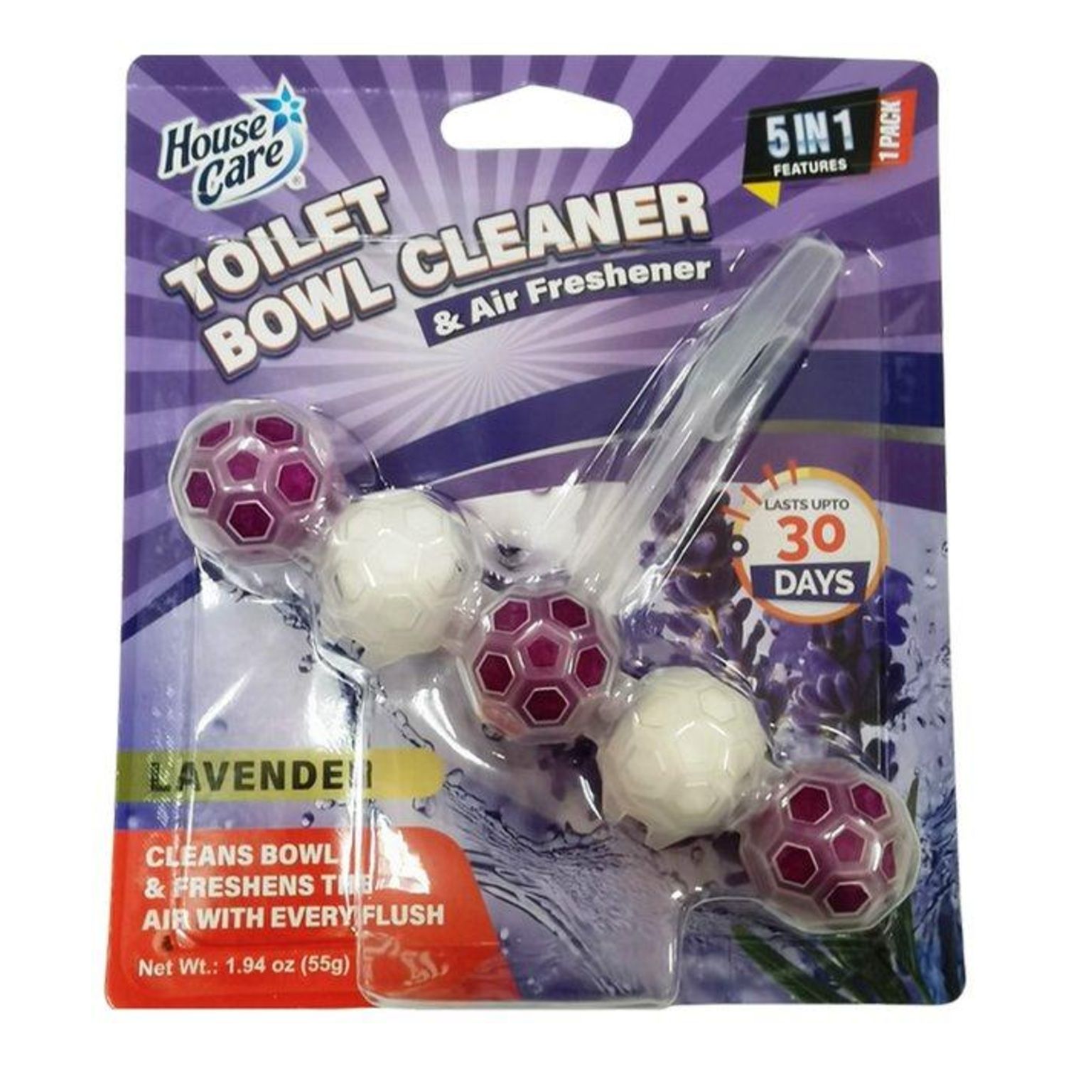 5-In-1 Rim Hanger Toilet Bowl Cleaner Laveneder {55916} (24/cs)